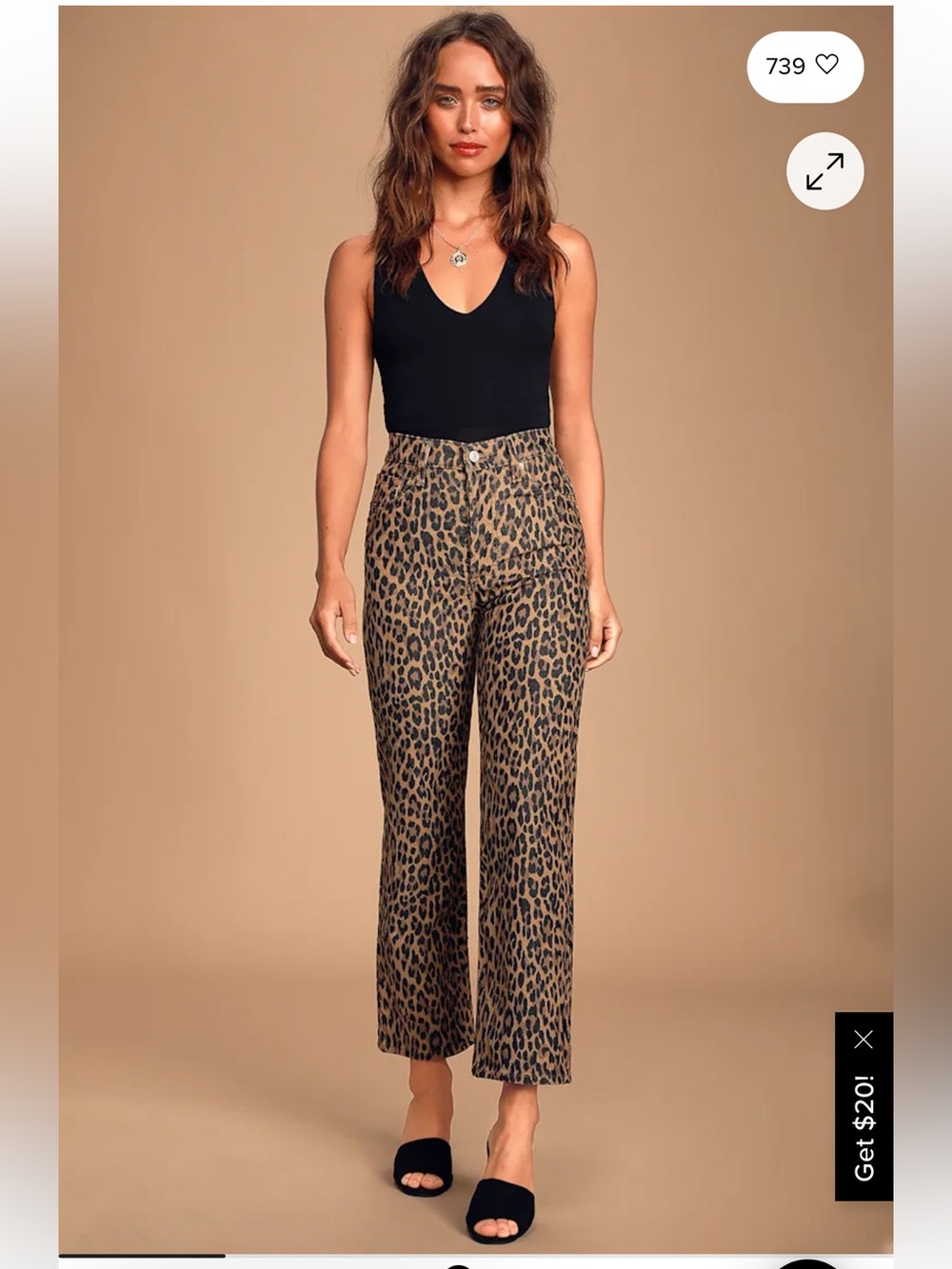 Levi's Leopard  Rib Cage Straight Leg Brown/Black